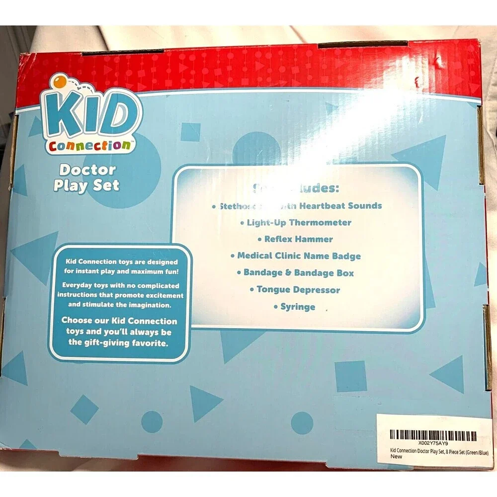 Kid Connection Doctor Play Set with Stethoscope 8pcs New Sealed